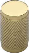 C3840-PB Heritage Brass Cabinet Knob Cylindric Knurled Design 21mm Polished Brass Finish