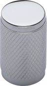 C3840-PC Heritage Brass Cabinet Knob Cylindric Knurled Design 21mm Polished Chrome Finish