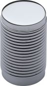 C3850-PC Heritage Brass Cabinet Knob Cylindric Ribbed Design 21mm Polished Chrome Finish