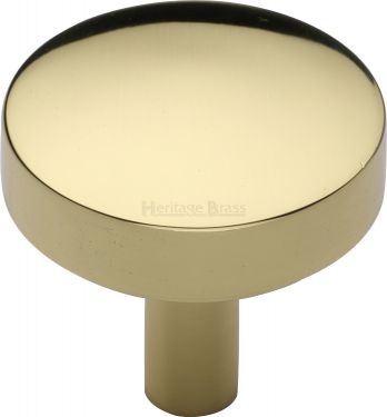 Click Here To Enlarge This Photo Of C3875 32-PB Heritage Brass Cabinet Knob Tayo Design 32mm Polished Brass Finish
