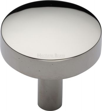 Click Here To Enlarge This Photo Of C3875 32-PNF Heritage Brass Cabinet Knob Tayo Design 32mm Polished Nickel Finish