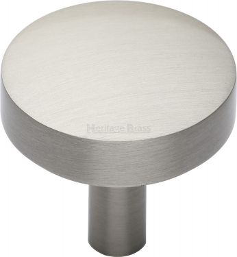 Click Here To Enlarge This Photo Of C3875 32-SN Heritage Brass Cabinet Knob Tayo Design 32mm Satin Nickel Finish