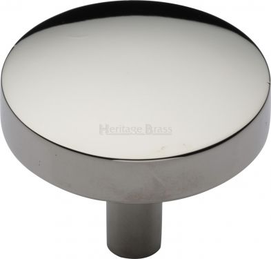 Click Here To Enlarge This Photo Of C3875 38-PNF Heritage Brass Cabinet Knob Tayo Design 38mm Polished Nickel Finish