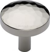C3877 32-PNF Heritage Brass Cabinet Knob Hammered Design 32mm Polished Nickel Finish