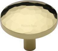 C3877 38-PB Heritage Brass Cabinet Knob Hammered Design 38mm Polished Brass Finish