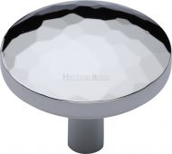 C3877 38-PC Heritage Brass Cabinet Knob Hammered Design 38mm Polished Chrome Finish