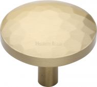 C3877 38-SB Heritage Brass Cabinet Knob Hammered Design 38mm Satin Brass Finish