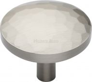 C3877 38-SN Heritage Brass Cabinet Knob Hammered Design 38mm Satin Nickel Finish