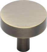 C3880 32-AT Heritage Brass Cabinet Knob Disc Design 32mm Antique Brass Finish