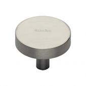 C3880 32-SN Heritage Brass Cabinet Knob Disc Design 32mm Satin Nickel Finish