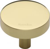 C3880 38-PB Heritage Brass Cabinet Knob Disc Design 38mm Polished Brass Finish