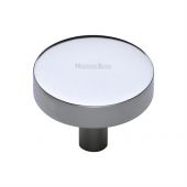 C3880 38-PC Heritage Brass Cabinet Knob Disc Design 38mm Polished Chrome Finish