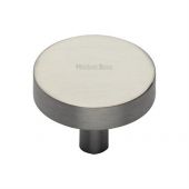 C3880 38-SN Heritage Brass Cabinet Knob Disc Design 38mm Satin Nickel Finish