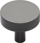 C3884 32-MB Heritage Brass Cabinet Knob Knurled Disc Design 32mm Matt Bronze Finish