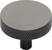 C3884 38-MB Heritage Brass Cabinet Knob Knurled Disc Design 38mm Matt Bronze Finish