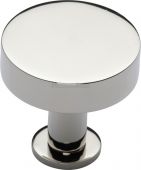 C3885 32-PNF Heritage Brass Cabinet Knob Disc Design with Base 32mm Polished Nickel Finish