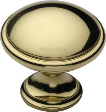 Click Here To Enlarge This Photo Of C3950 32-PB Heritage Brass Cabinet Knob Domed Design 32mm Polished Brass Finish