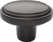 C3975-MB Heritage Brass Cabinet Knob Stepped Oval Design 41mm Matt Bronze Finish