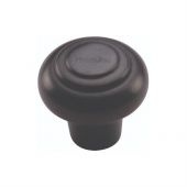 C3985 32-BKMT Heritage Brass Cabinet Knob Round Bead Design 32mm Matt Black Finish