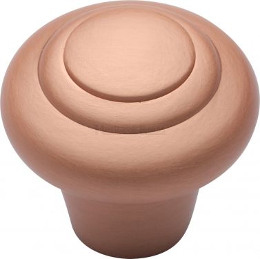 Click Here To Enlarge This Photo Of C3985 32-SRG Heritage Brass Cabinet Knob Round Bead Design 32mm Satin Rose Gold Finish