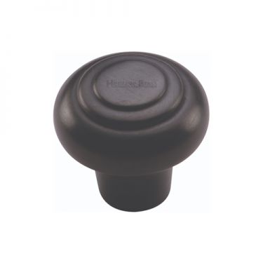 Click Here To Enlarge This Photo Of C3985 38-BKMT Heritage Brass Cabinet Knob Round Bead Design 38mm Matt Black Finish