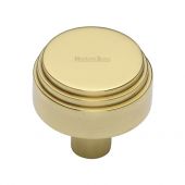 C3987 32-PB Heritage Brass Cabinet Knob Round Deco Design 32mm Polished Brass Finish