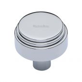 C3987 32-PC Heritage Brass Cabinet Knob Round Deco Design 32mm Polished Chrome Finish