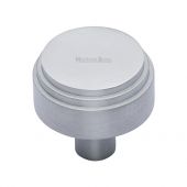 C3987 32-SC Heritage Brass Cabinet Knob Round Deco Design 32mm Satin Chrome Finish