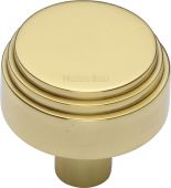 C3987 38-PB Heritage Brass Cabinet Knob Round Deco Design 38mm Polished Brass Finish