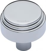 C3987 38-PC Heritage Brass Cabinet Knob Round Deco Design 38mm Polished Chrome Finish