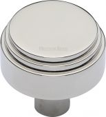 C3987 38-PNF Heritage Brass Cabinet Knob Round Deco Design 38mm Polished Nickel Finish