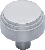 C3987 38-SC Heritage Brass Cabinet Knob Round Deco Design 38mm Satin Chrome Finish