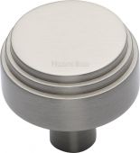 C3987 38-SN Heritage Brass Cabinet Knob Round Deco Design 38mm Satin Nickel Finish