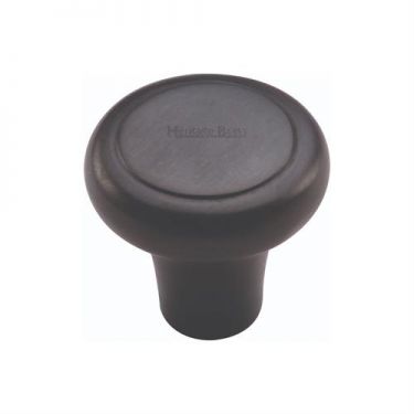 Click Here To Enlarge This Photo Of C3990 32-BKMT Heritage Brass Cabinet Knob Round Edge Design 32mm Matt Black Finish