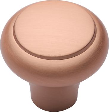 Click Here To Enlarge This Photo Of C3990 32-SRG Heritage Brass Cabinet Knob Round Edge Design 32mm Satin Rose Gold Finish