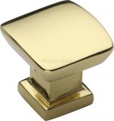 C4382 25-PB Heritage Brass Cabinet Knob Plinth Design with Base 25mm Polished Brass Finish