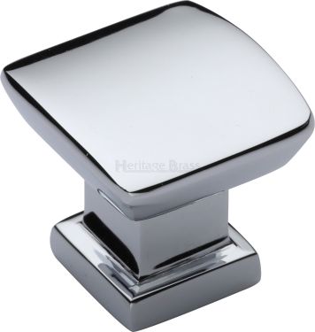 Click Here To Enlarge This Photo Of C4382 25-PC Heritage Brass Cabinet Knob Plinth Design with Base 25mm Polished Chrome Finish