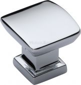 C4382 25-PC Heritage Brass Cabinet Knob Plinth Design with Base 25mm Polished Chrome Finish