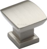 C4382 25-SN Heritage Brass Cabinet Knob Plinth Design with Base 25mm Satin Nickel Finish