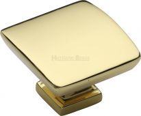 C4382 35-PB Heritage Brass Cabinet Knob Plinth Design with Base 35mm Polished Brass Finish