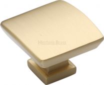 C4382 35-SB Heritage Brass Cabinet Knob Plinth Design with Base 35mm Satin Brass Finish