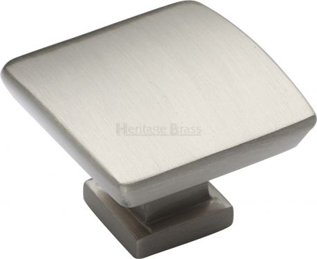 Click Here To Enlarge This Photo Of C4382 35-SN Heritage Brass Cabinet Knob Plinth Design with Base 35mm Satin Nickel Finish