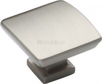 C4382 35-SN Heritage Brass Cabinet Knob Plinth Design with Base 35mm Satin Nickel Finish