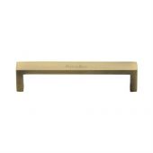 C4520 128-AT Heritage Brass Cabinet Pull Wide Metro Design 128mm ctc Antique Brass Finish