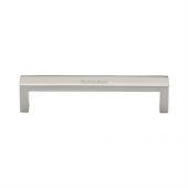C4520 128-PNF Heritage Brass Cabinet Pull Wide Metro Design 128mm ctc Polished Nickel Finish