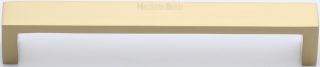 C4520 160-SB Heritage Brass Cabinet Pull Wide Metro Design 160mm ctc Satin Brass Finish