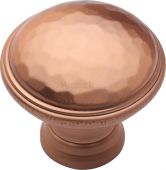 C4545-SRG Heritage Brass Cabinet Knob Hand Beaten Design 32mm Satin Rose Gold Finish