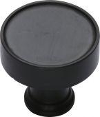 C4549-BKMT Heritage Brass Cabinet Knob Florence Design 32mm Matt Black Finish
