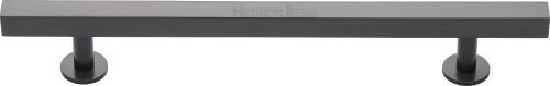 Click Here To Enlarge This Photo Of C4760 128-MB Heritage Brass Cabinet Pull Square Design with Footings 128mm ctc Matt Bronze Finish