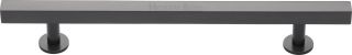C4760 128-MB Heritage Brass Cabinet Pull Square Design with Footings 128mm ctc Matt Bronze Finish